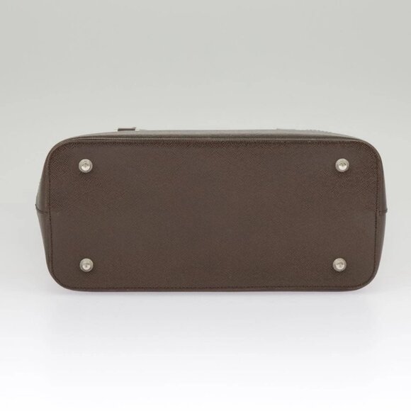 BURBERRY Nova Check Hand Bag Canvas Leather Beige Auth 101313 - Picture 5 of 16